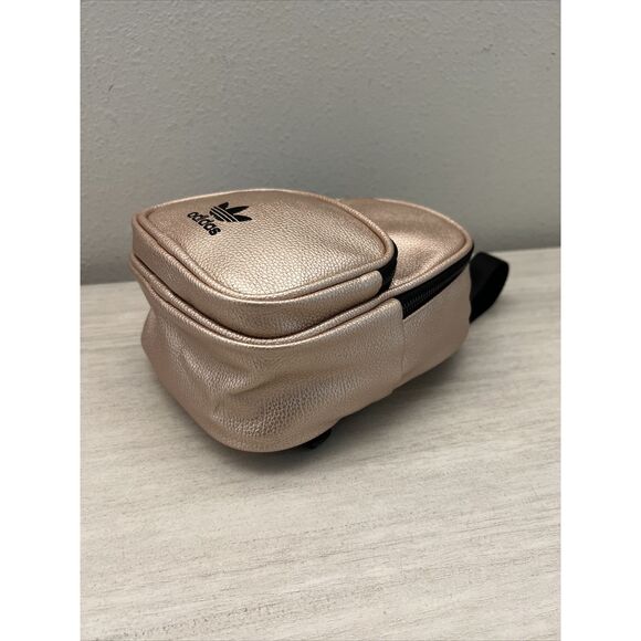Adidas Originals CM3811 Mini PU Leather Backpack Light Rose Gold Pink New - Picture 11 of 13